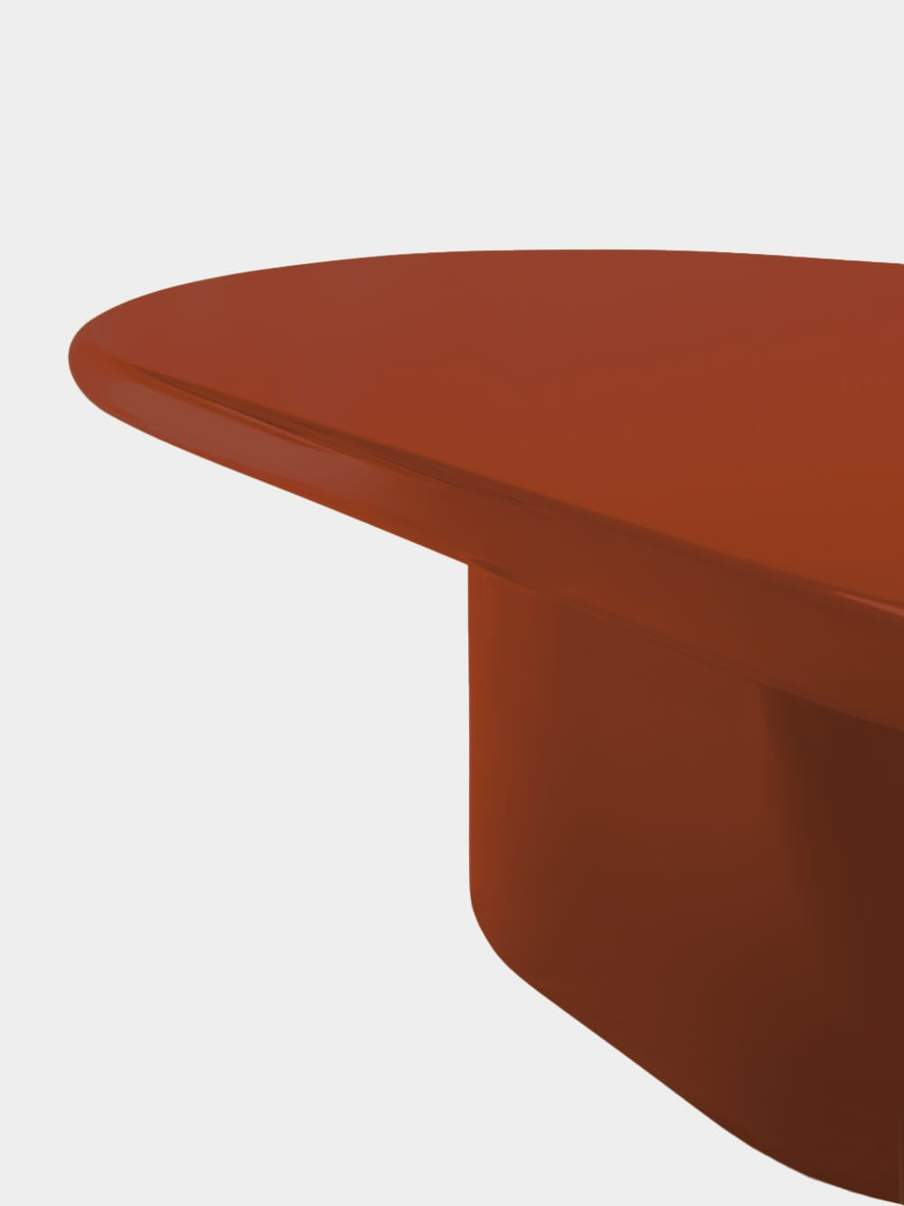 Amendoeira Brick Lacquered Wood Coffee Table