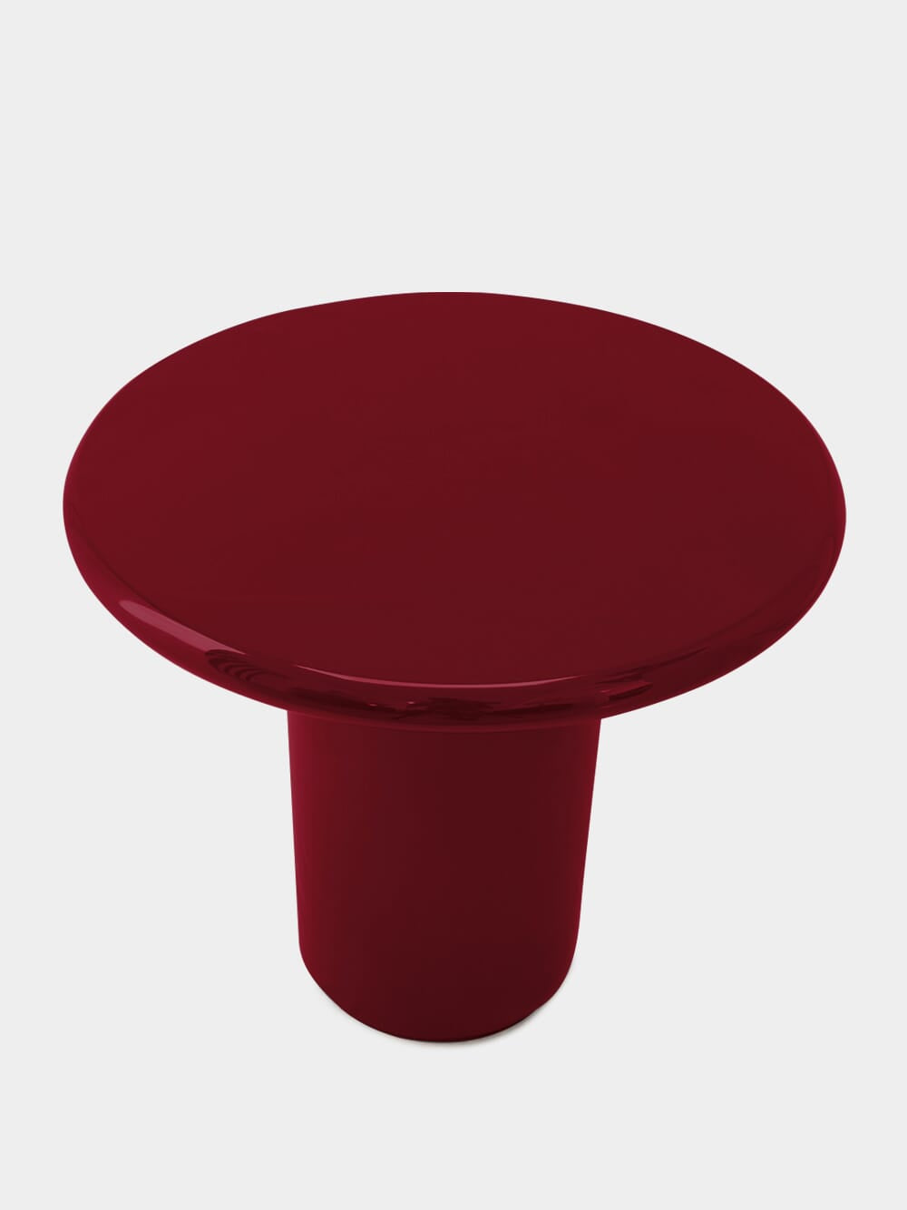 Amendoeira Brick Lacquered Wood Side Table