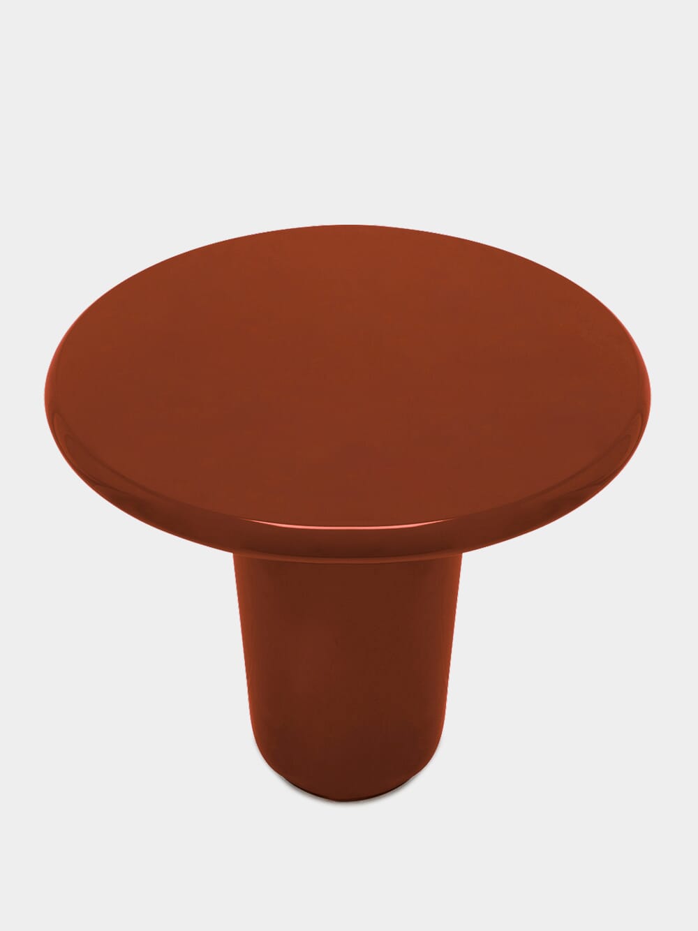 Amendoeira Brick Lacquered Wood Side Table