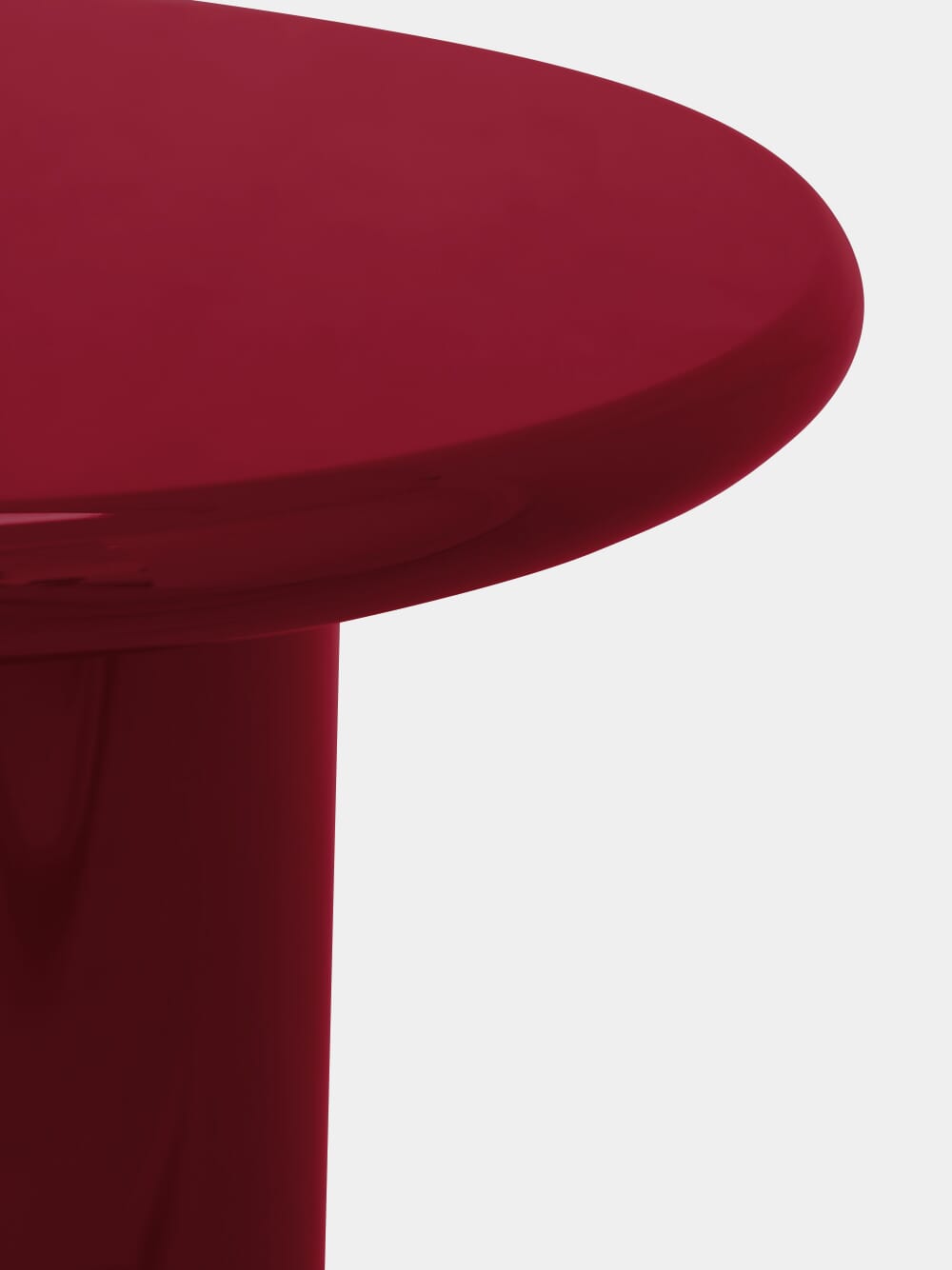 Amendoeira Red Lacquered Wood Side Table