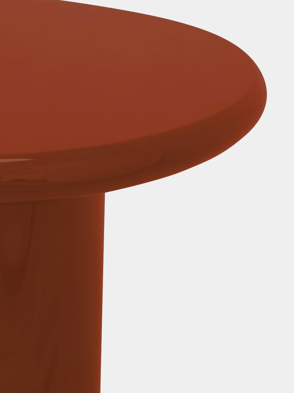 Amendoeira Brick Lacquered Wood Side Table