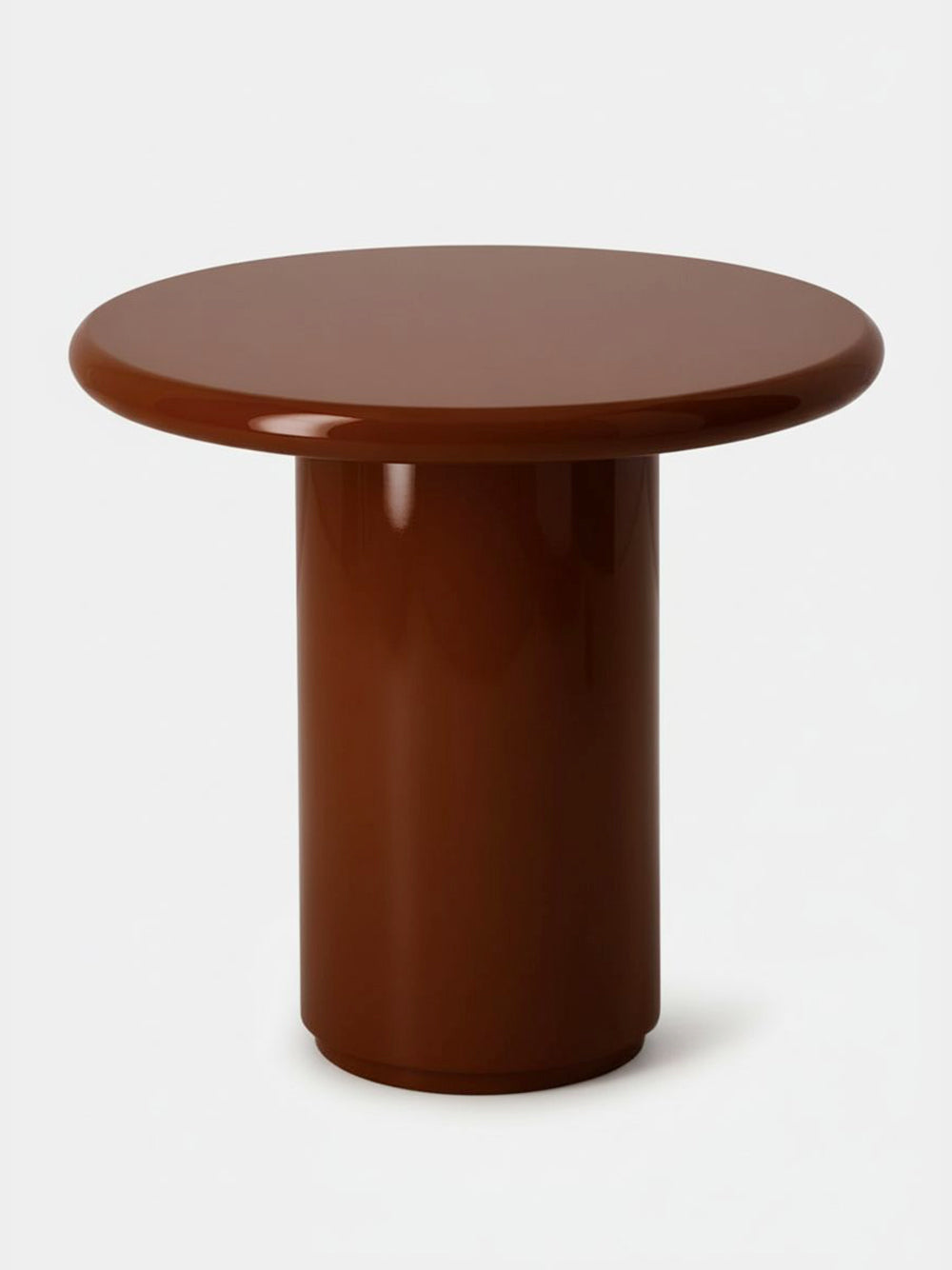 Amendoeira Brick Lacquered Wood Side Table