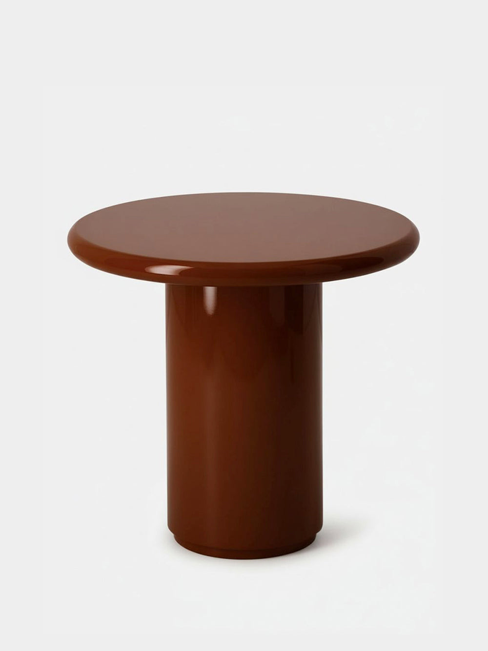 Amendoeira Brick Lacquered Wood Side Table