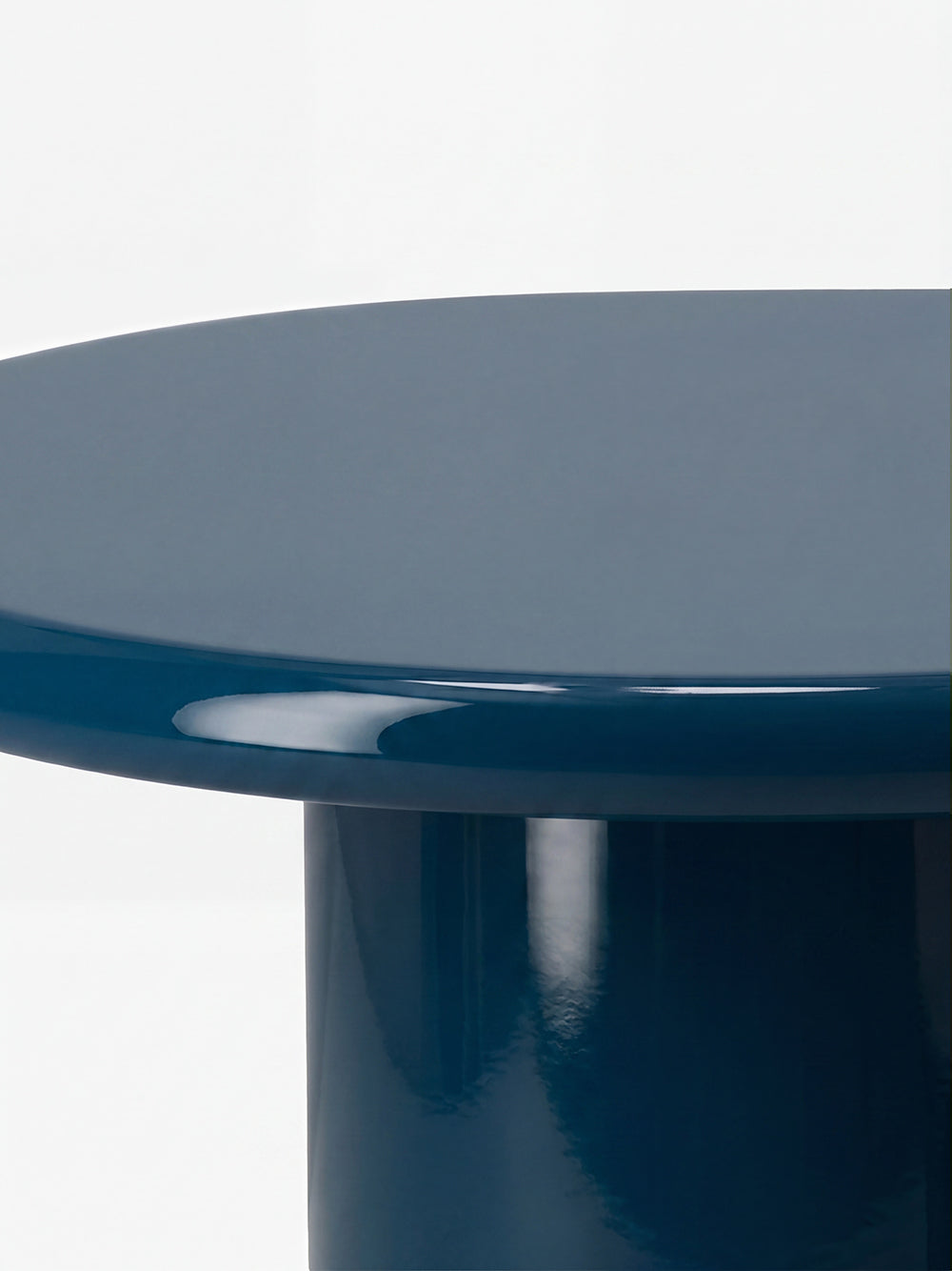 Amendoeira Petrol Blue Lacquered Wood Side Table
