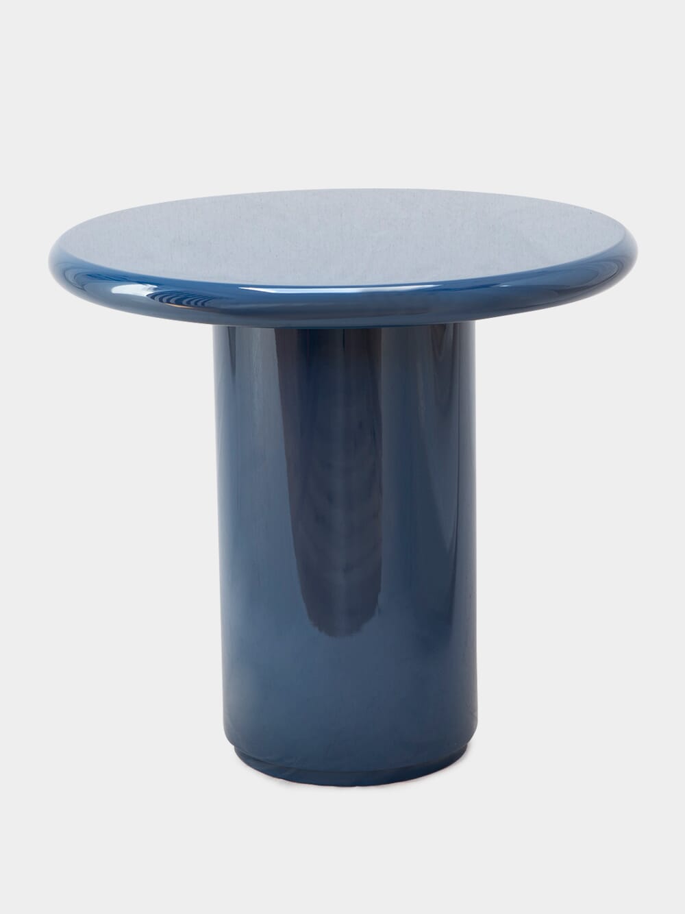 Amendoeira Blue Lacquered Wood Side Table