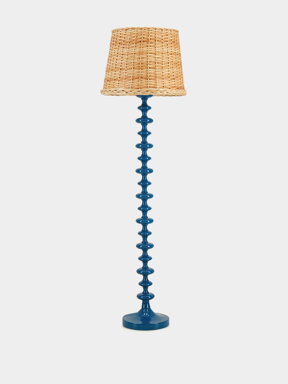 Freixo Blue Wood Floor Lamp Base
