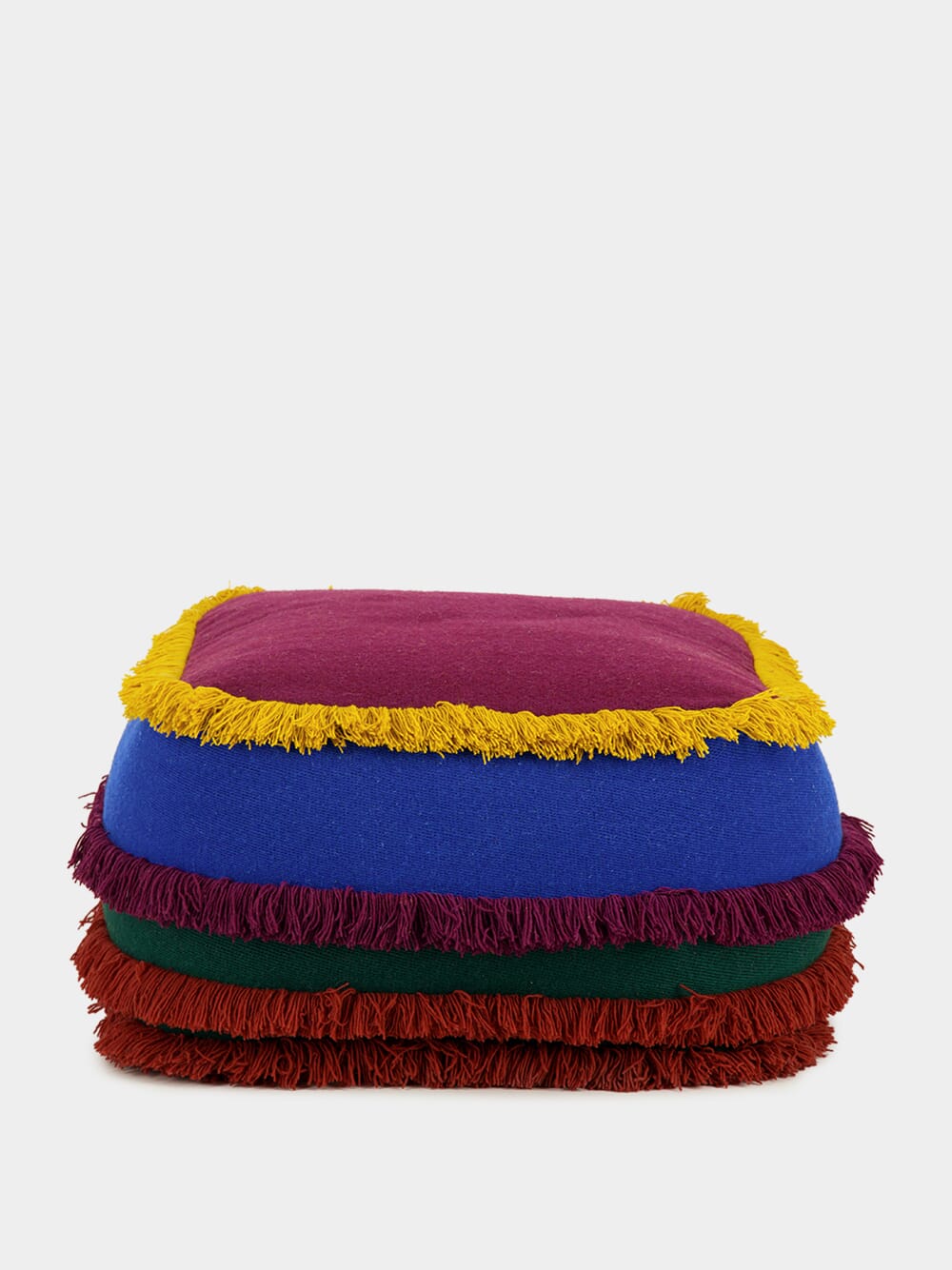 Handmade Barrocal Multicoloured Wool Ottoman