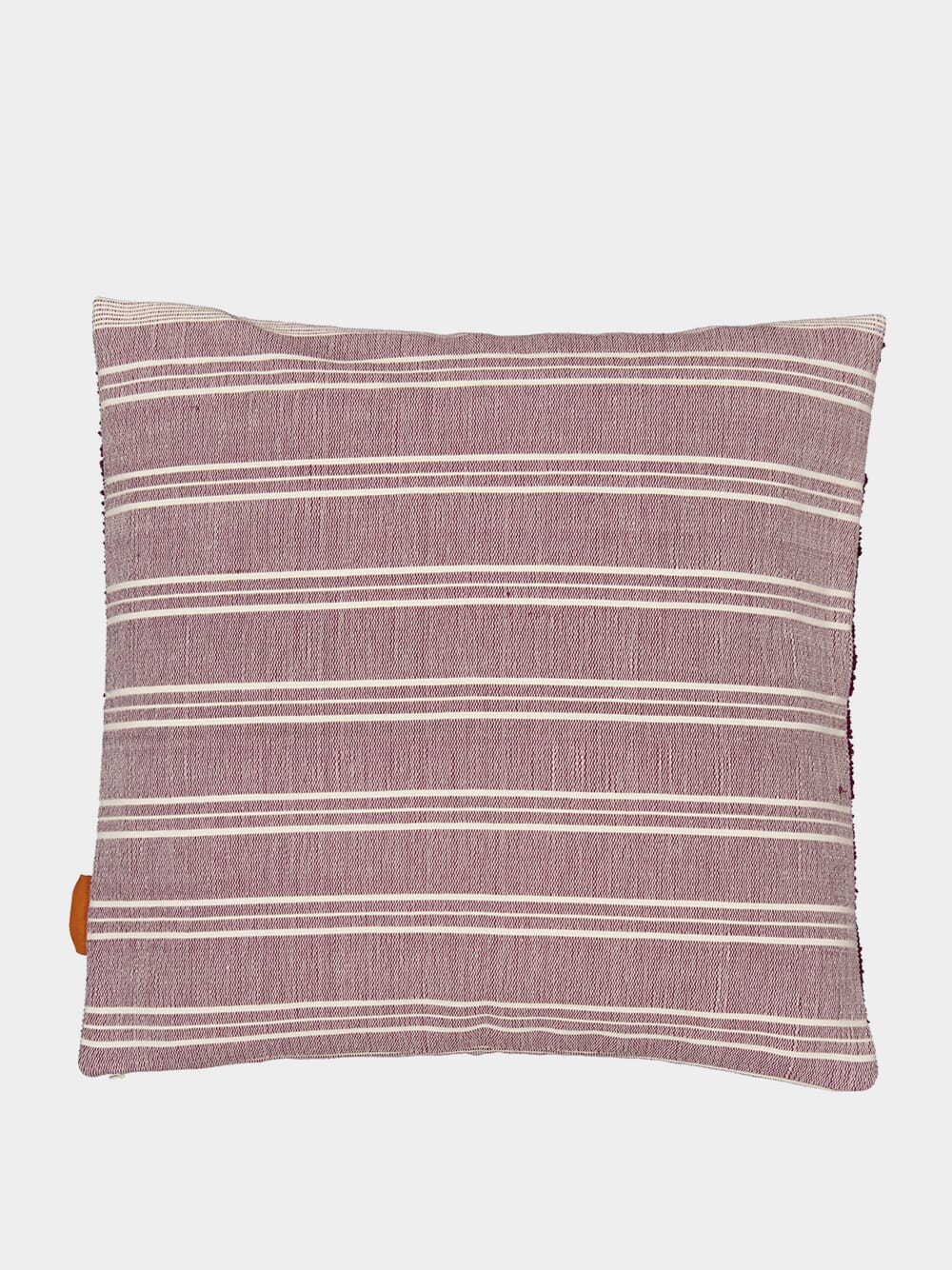 Handmade Inês Bordeaux Cotton Linen Cushion