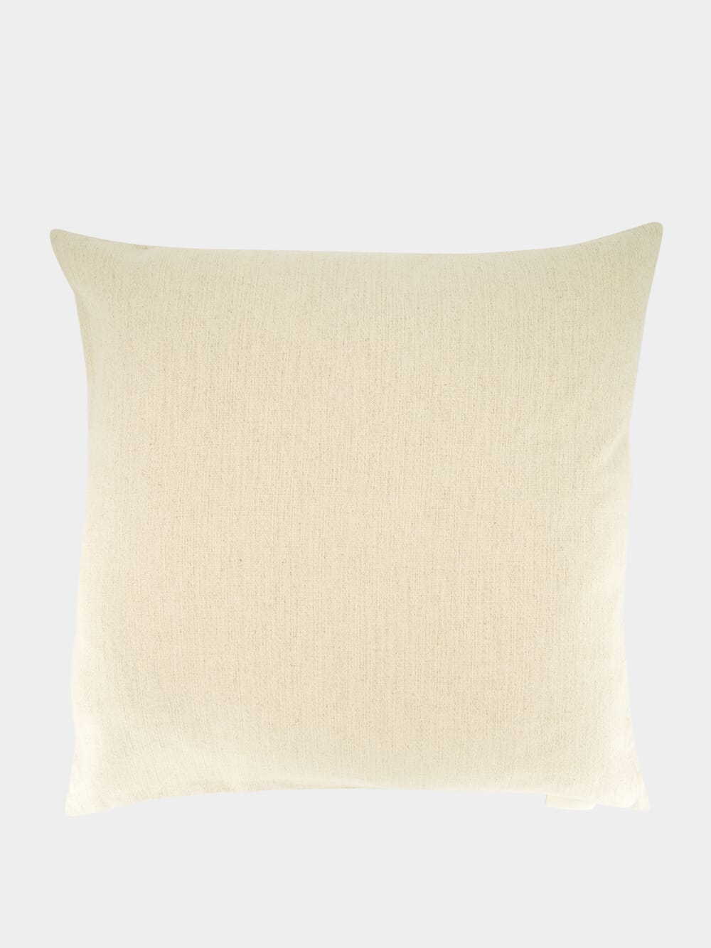 Handmade Florea Natural Linen and Brick Embroidered Cushion