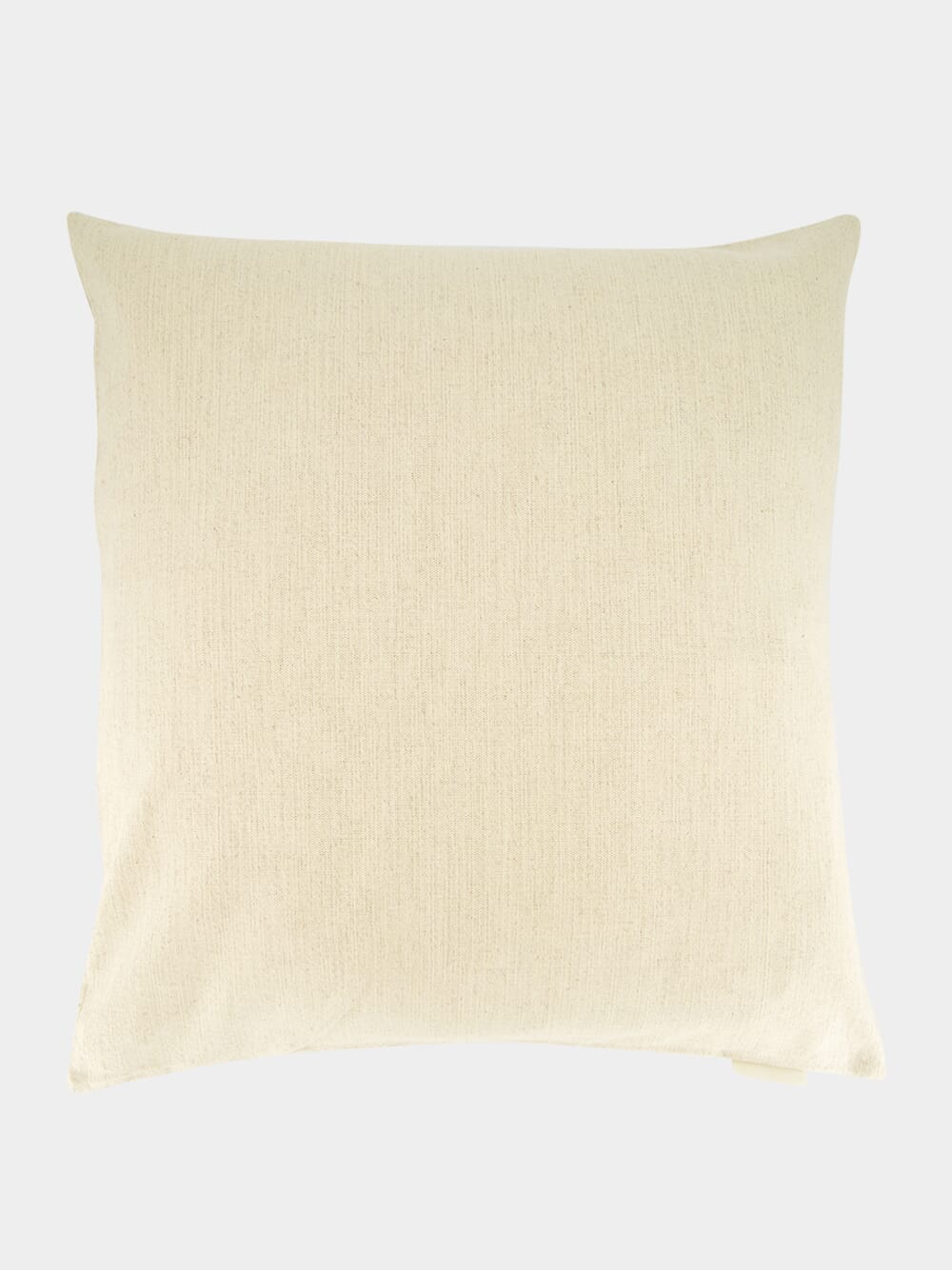 Handmade Florea Natural Linen and Dark Green Embroidered Cushion