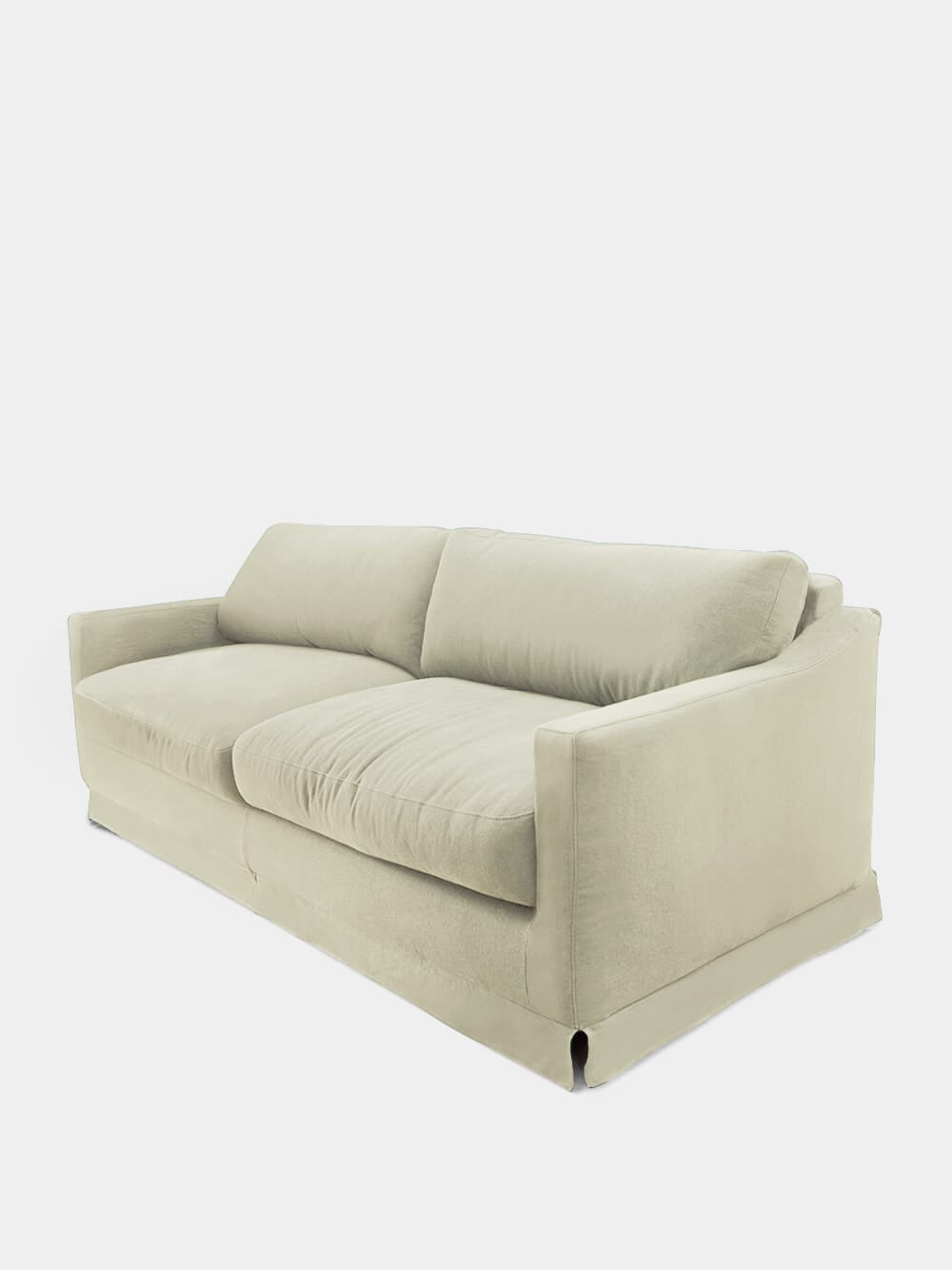 Carlos Natural Linen and Wood Sofa