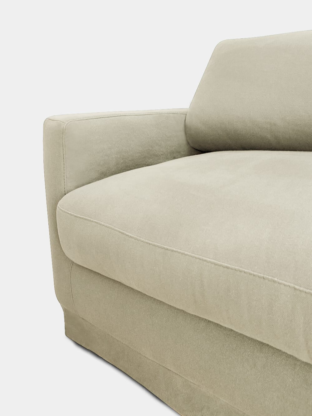 Carlos Natural Linen and Wood Sofa