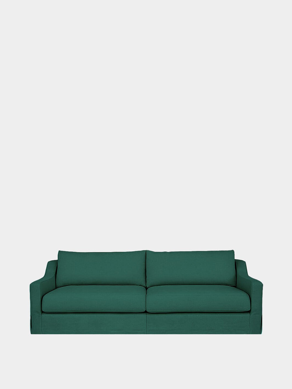 Manuel Green Linen Three-Seater Sofa
