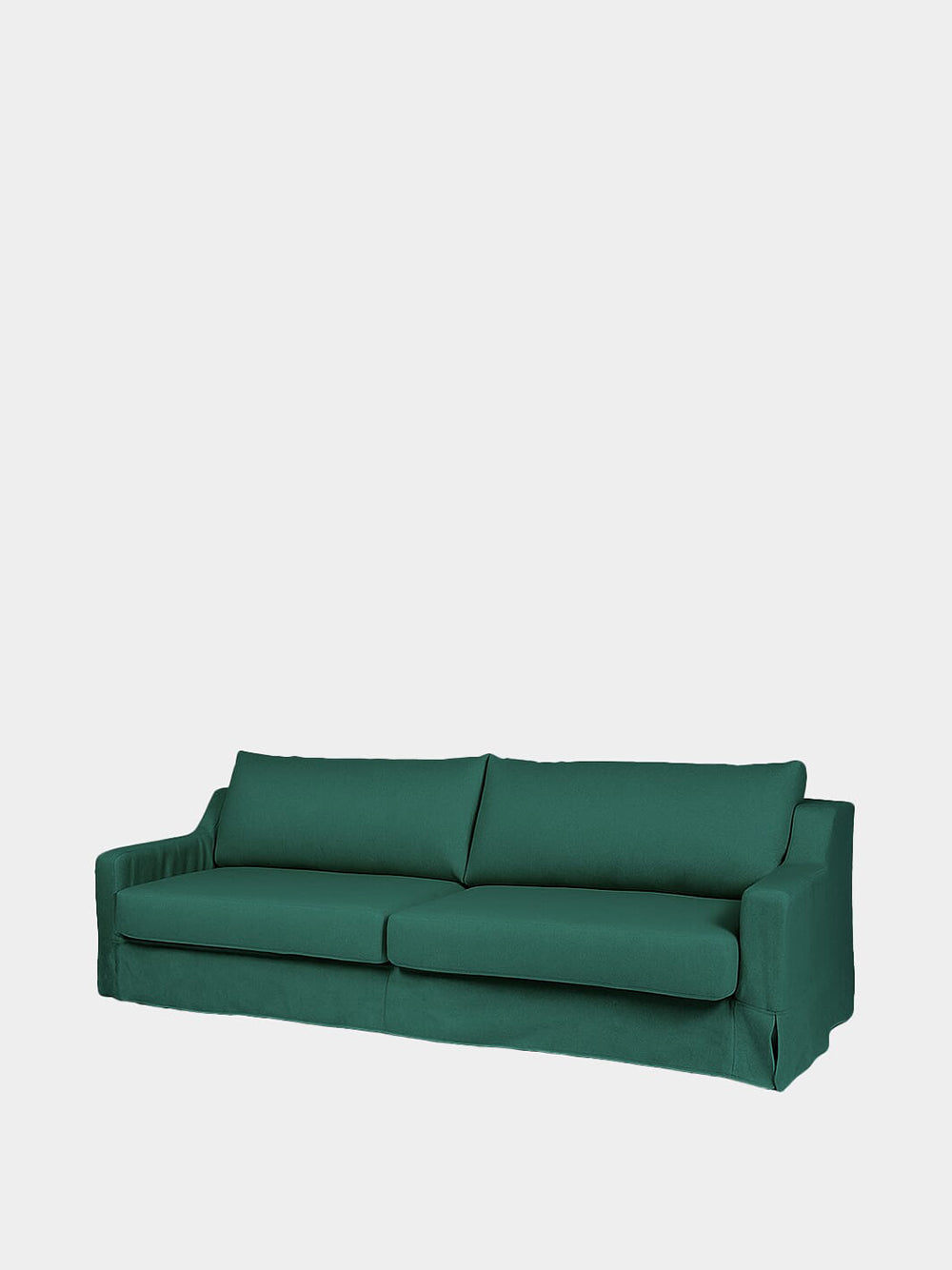 Manuel Green Linen Three-Seater Sofa
