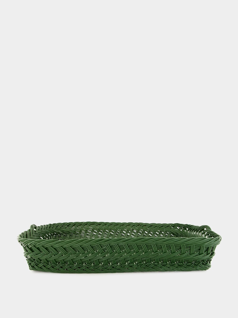 Handmade Vitória Green Wicker Large Tray