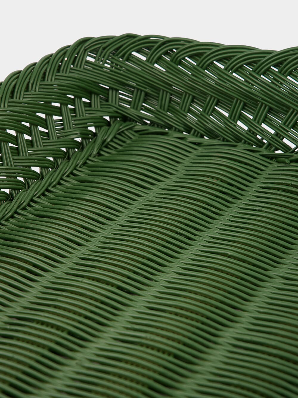 Handmade Vitória Green Wicker Large Tray