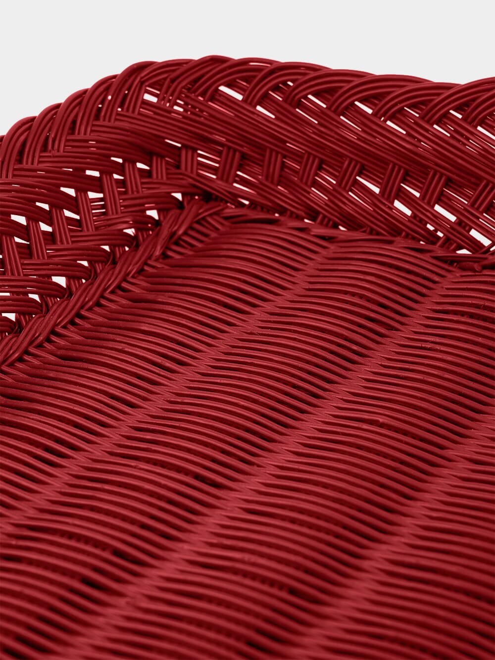 Handmade Vitória Red Wicker Large Tray