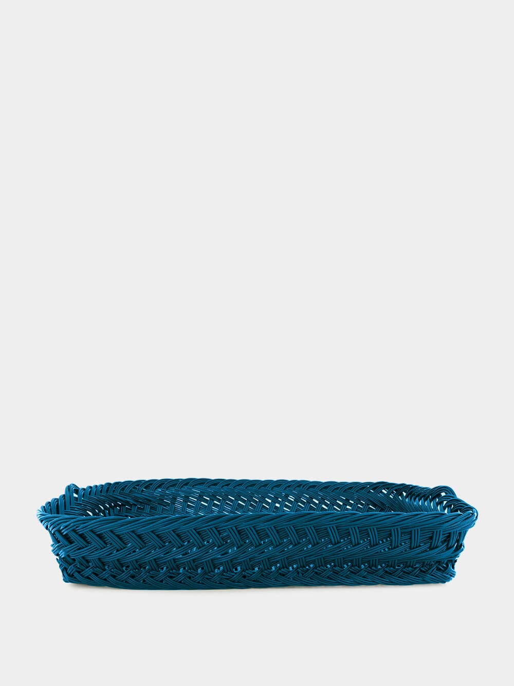 Handmade Vitória Blue Wicker Large Tray