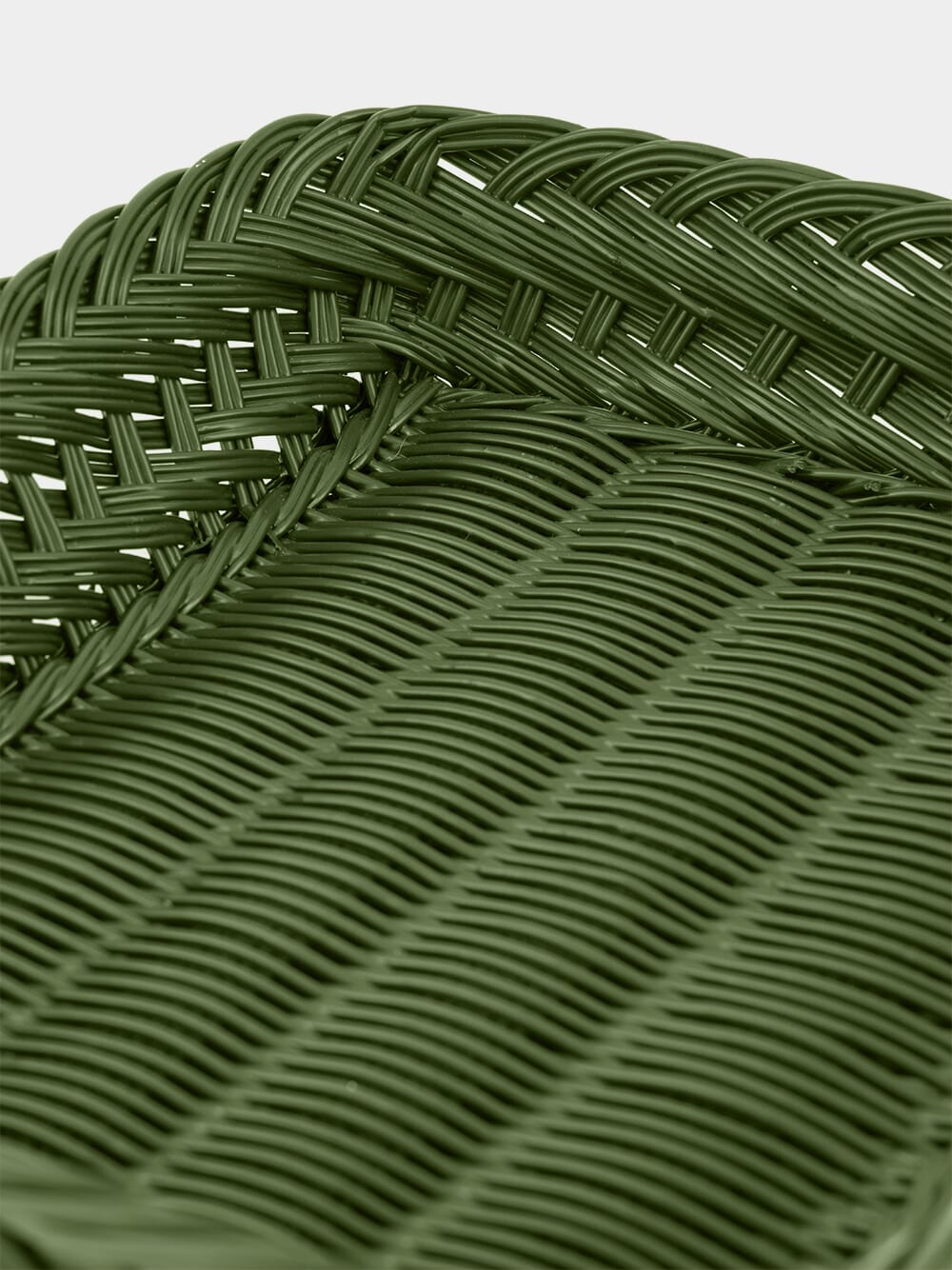 Handmade Vitória Green Wicker Medium Tray
