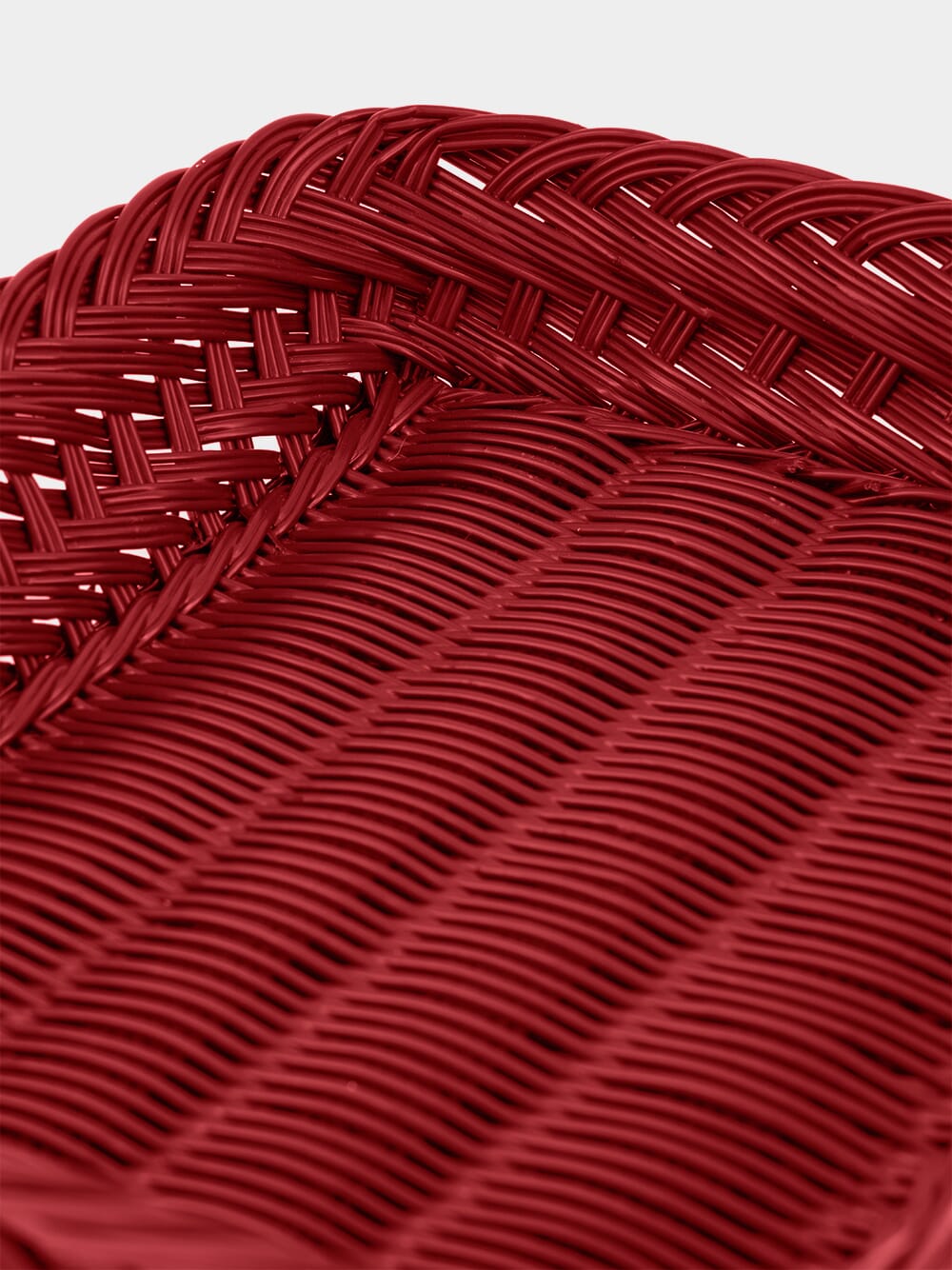 Handmade Vitória Red Wicker Medium Tray