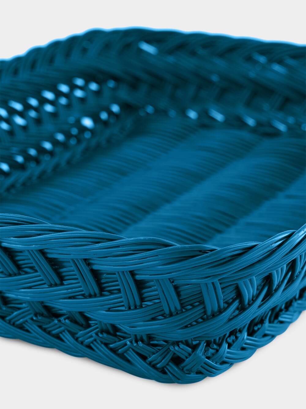 Handmade Vitória Blue Wicker Medium Tray
