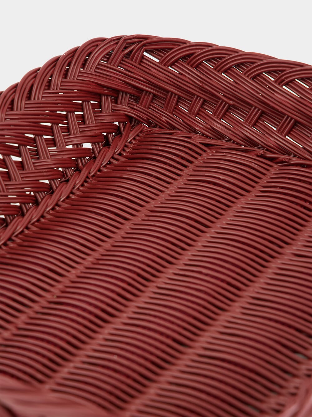 Handmade Vitória Bordeaux Wicker Medium Tray