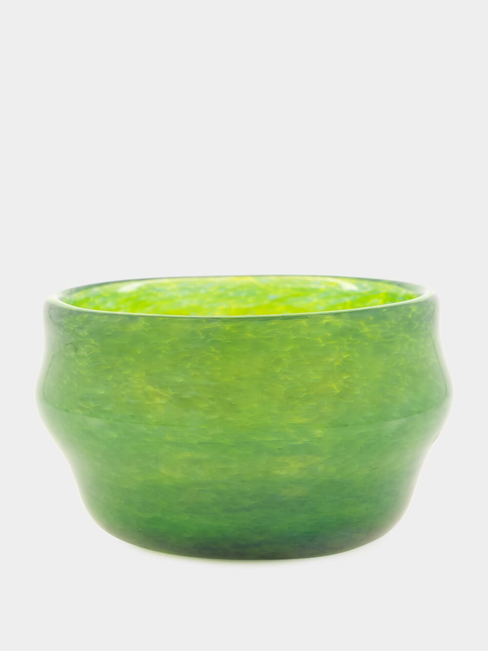 Handblown Avis Green Glass Bowl