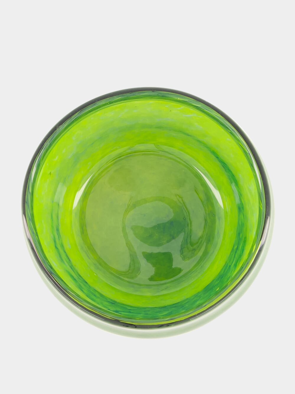 Handblown Avis Green Glass Bowl