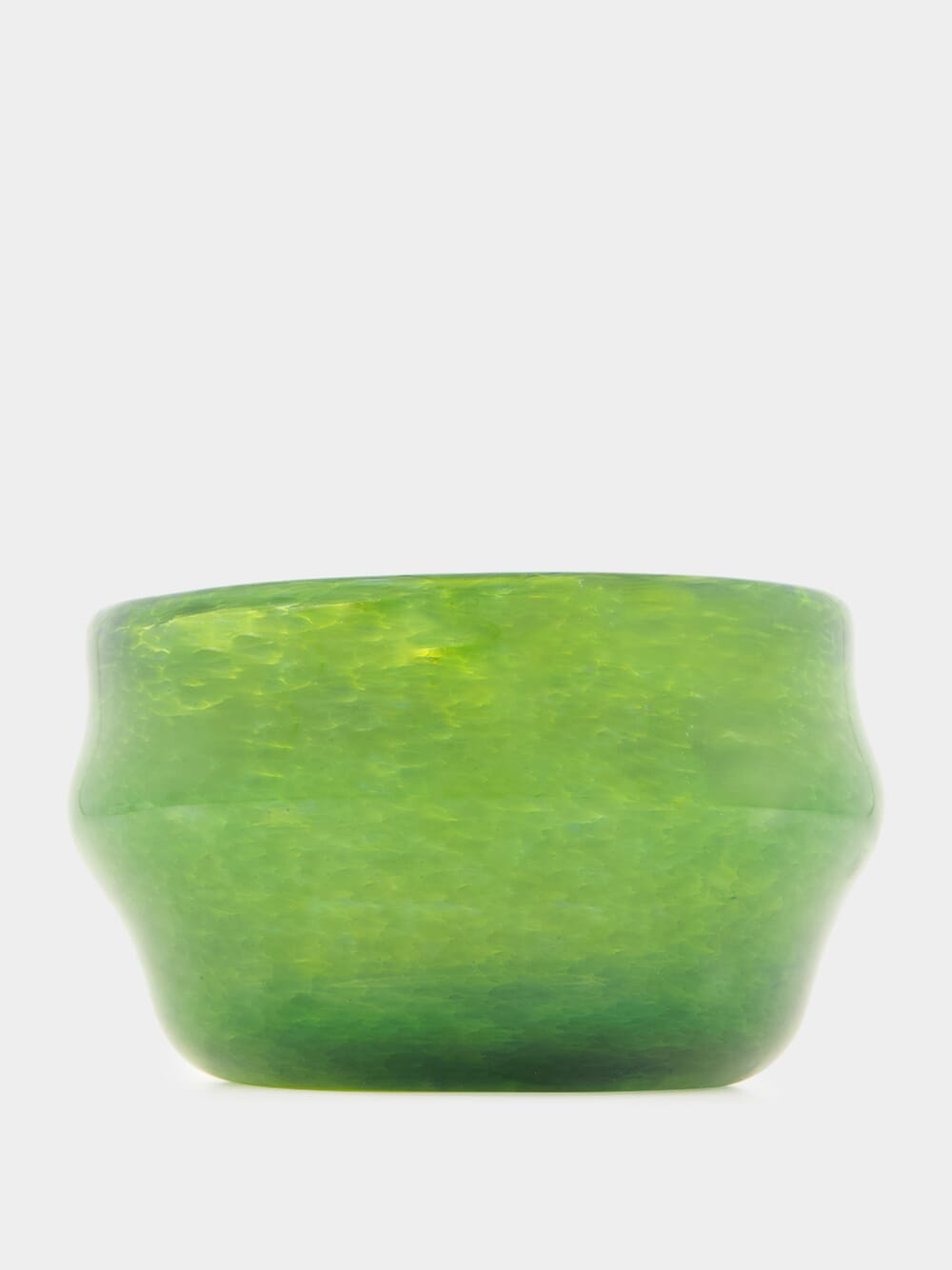 Handblown Avis Green Glass Bowl