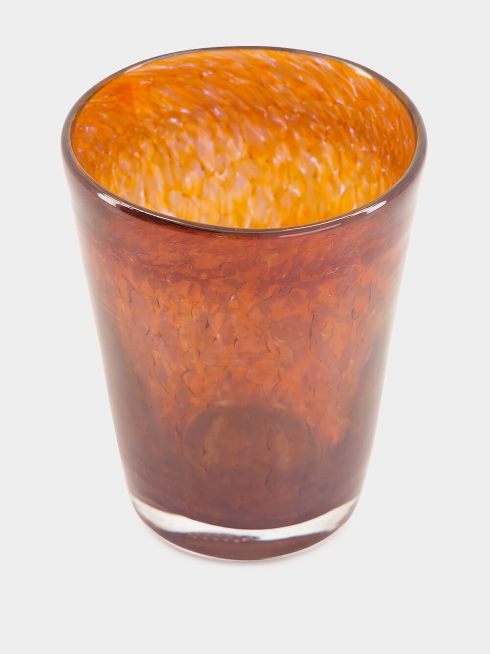 Handblown Avis Amber Glass Tumbler