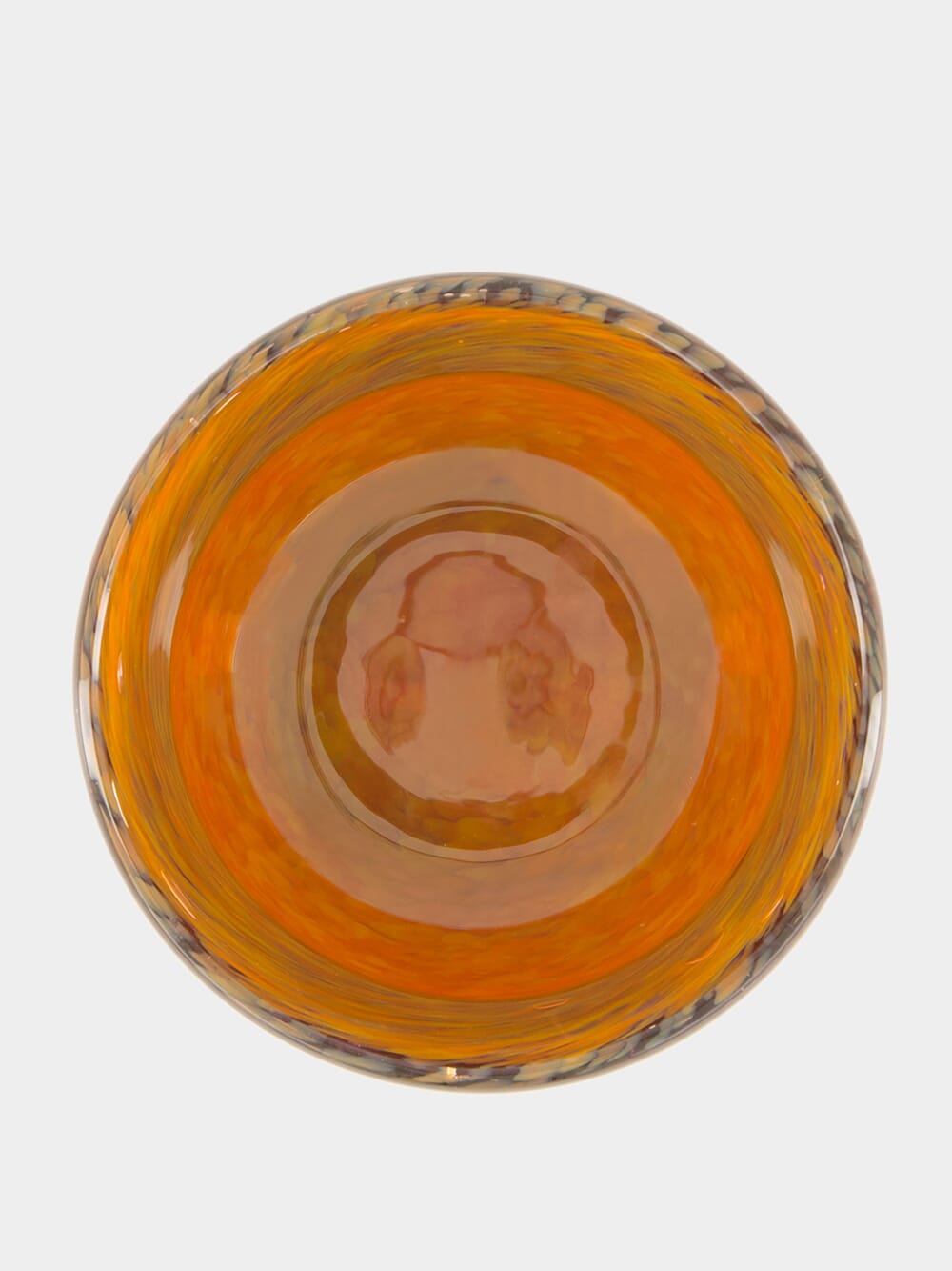 Handblown Avis Amber Glass Bowl