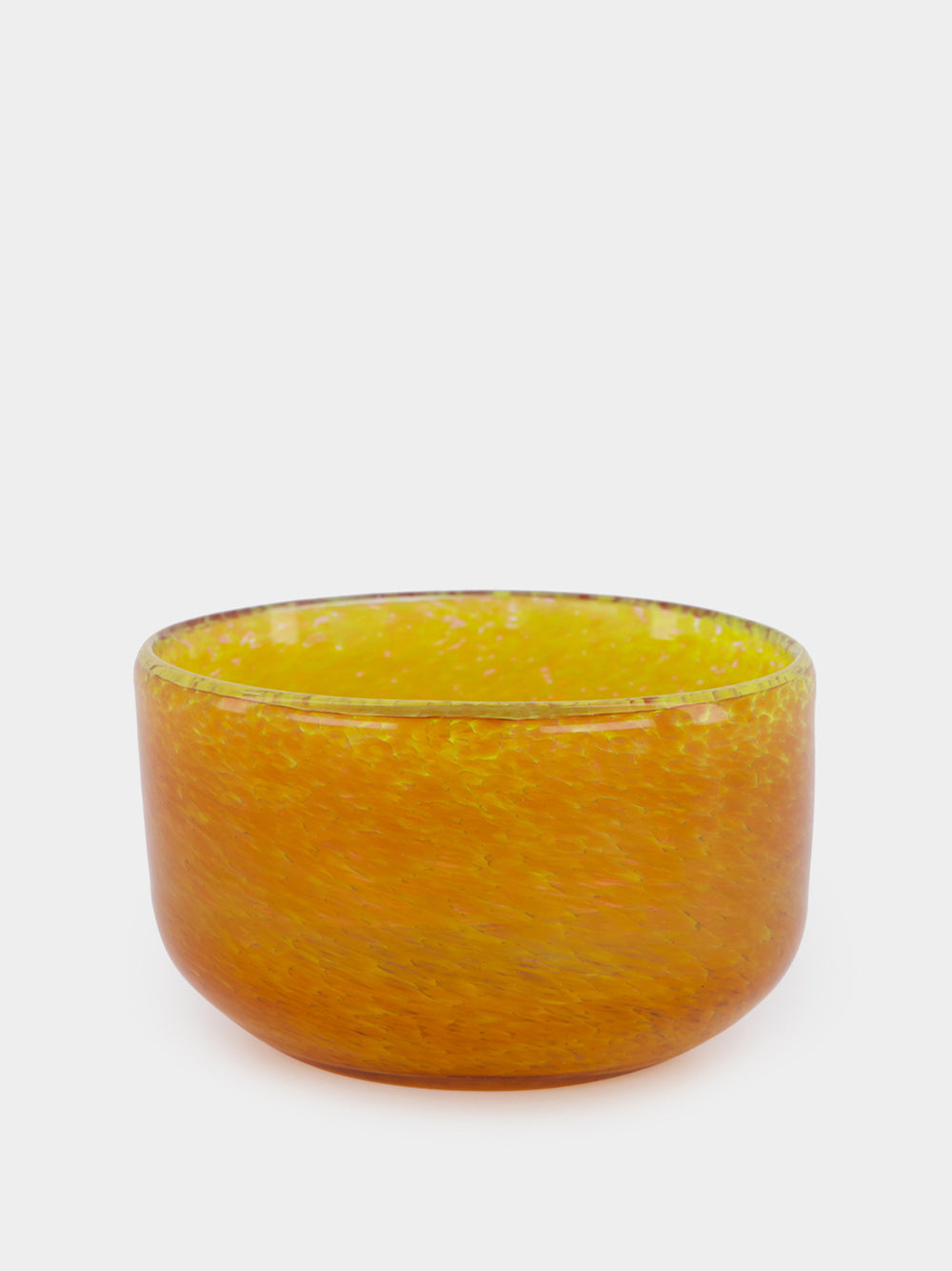 Handblown Avis Yellow Glass Bowl