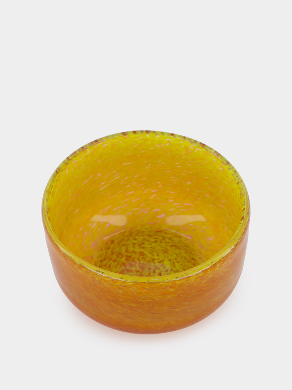 Handblown Avis Yellow Glass Bowl