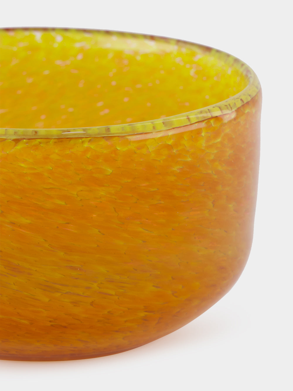 Handblown Avis Yellow Glass Bowl