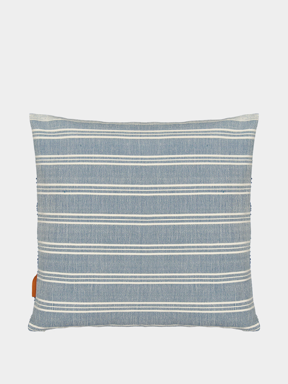 Handmade Inês Blue Cotton and Linen Cushion