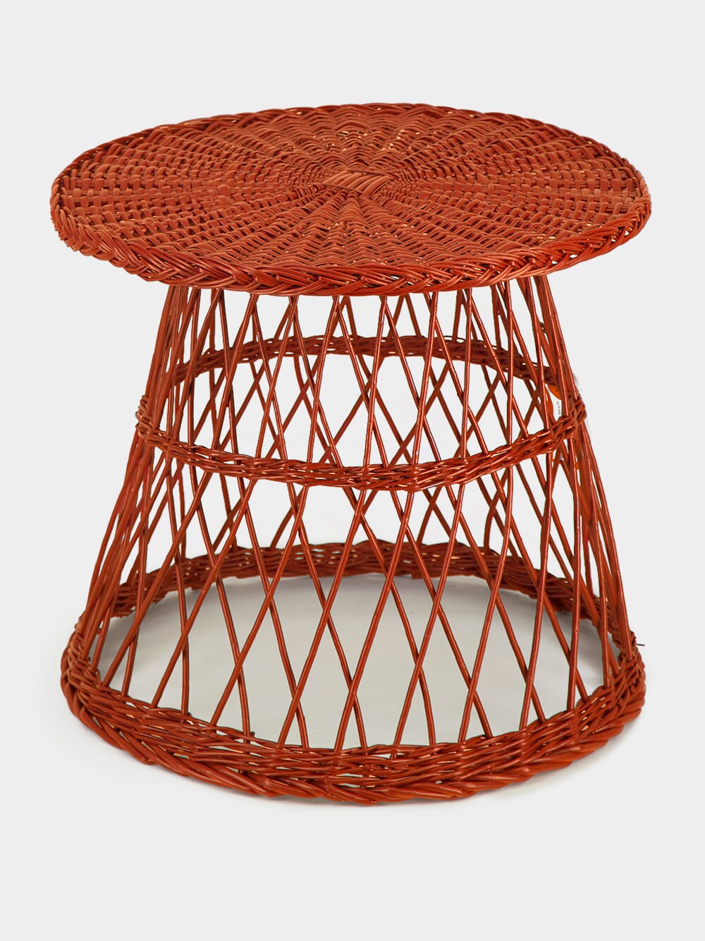 Handmade Furnas Brick Wicker Side Table