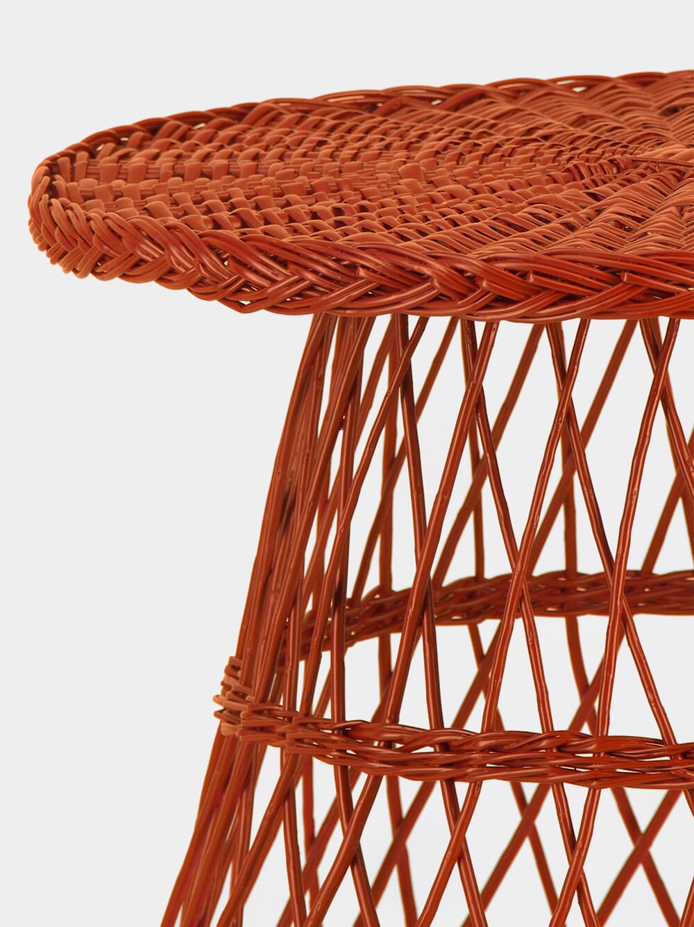 Handmade Furnas Brick Wicker Side Table