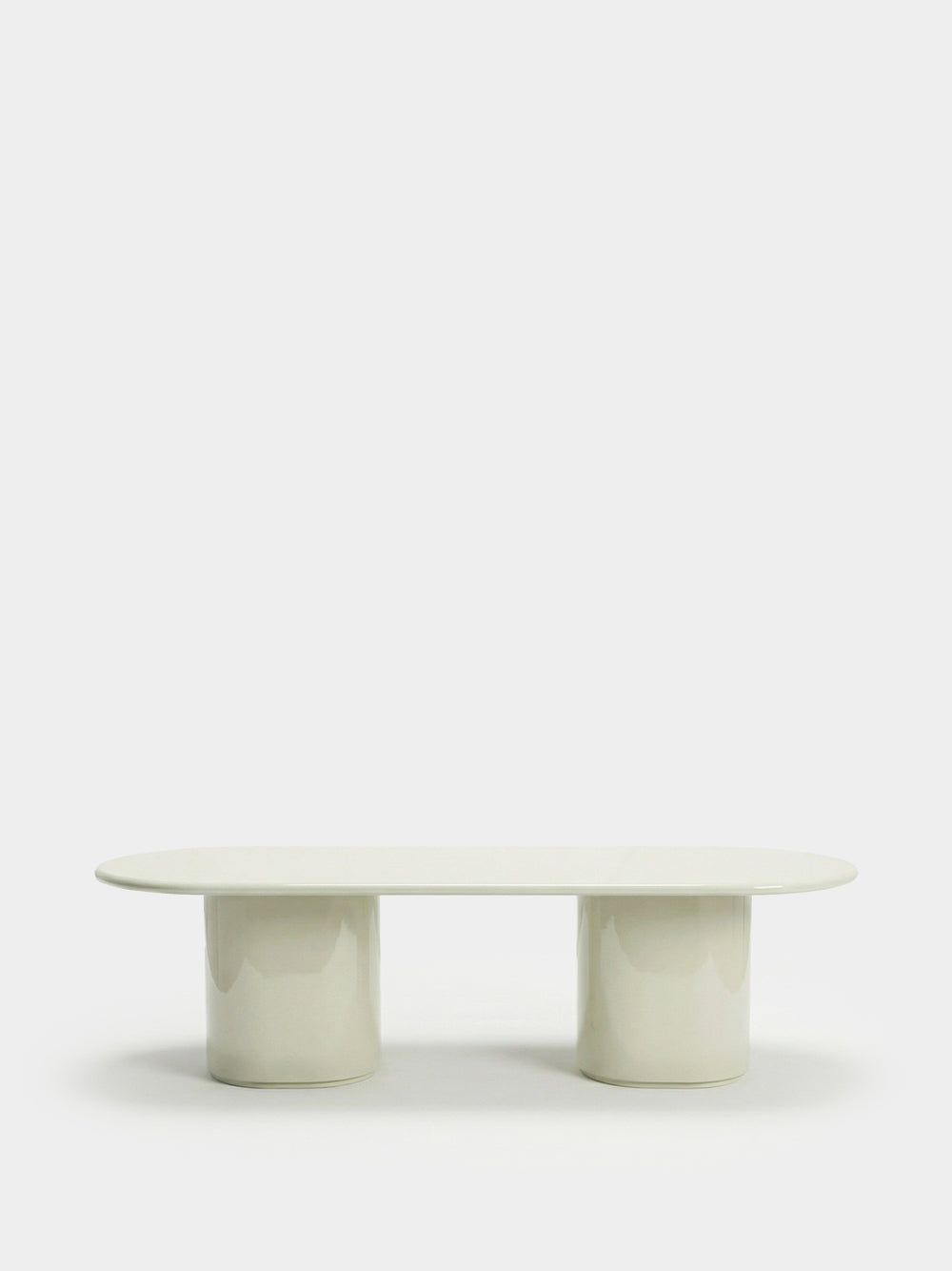 Amendoeira Ivory Lacquered Wood Large Dining Table