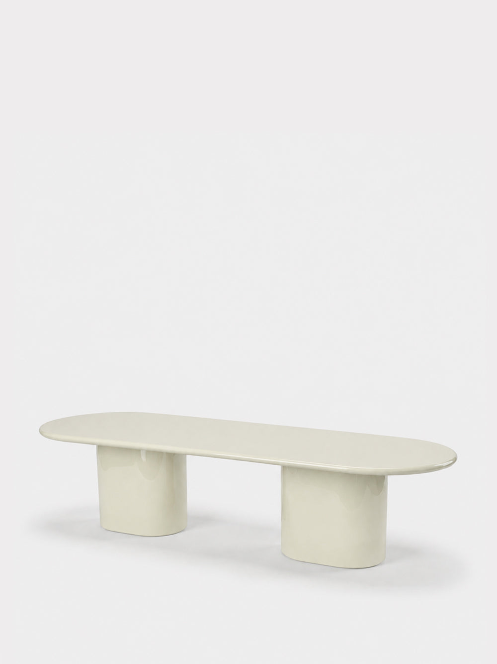 Amendoeira Ivory Lacquered Wood Large Dining Table