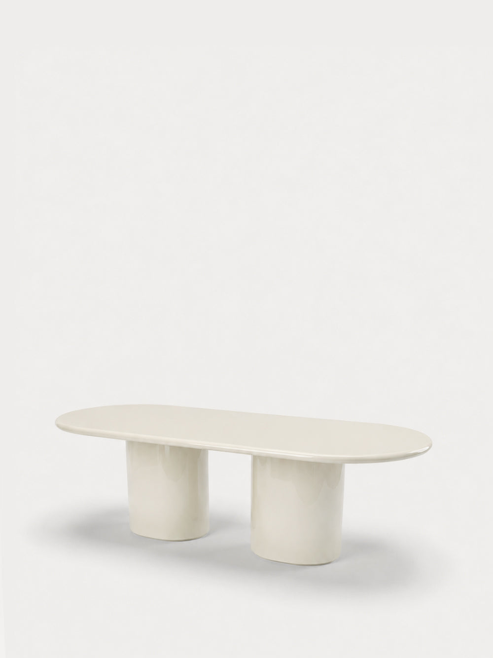 Amendoeira Ivory Lacquered Wood Dining Table