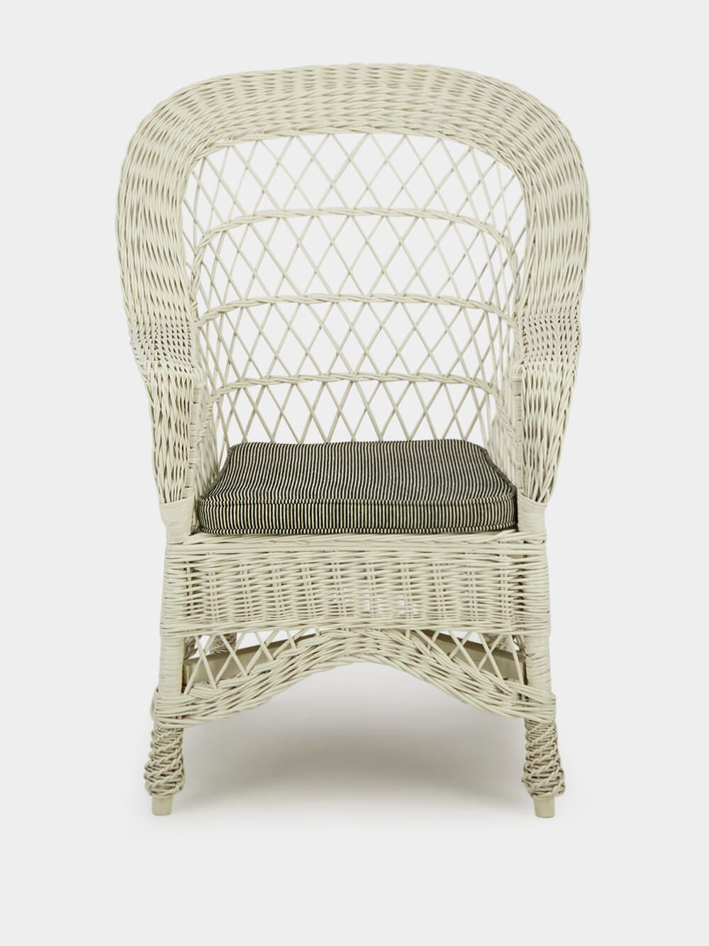 Handmade Furnas Ivory Wicker Armchair