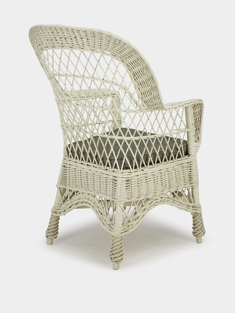 Handmade Furnas Ivory Wicker Armchair