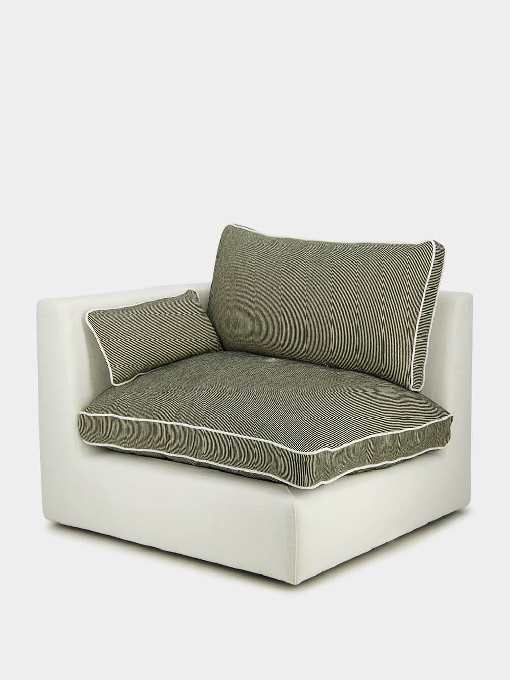 Dinis Ivory Linen Left Arm Module Sofa