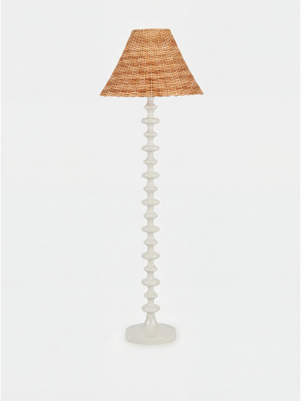 Freixo Ivory Wood Floor Lamp Base