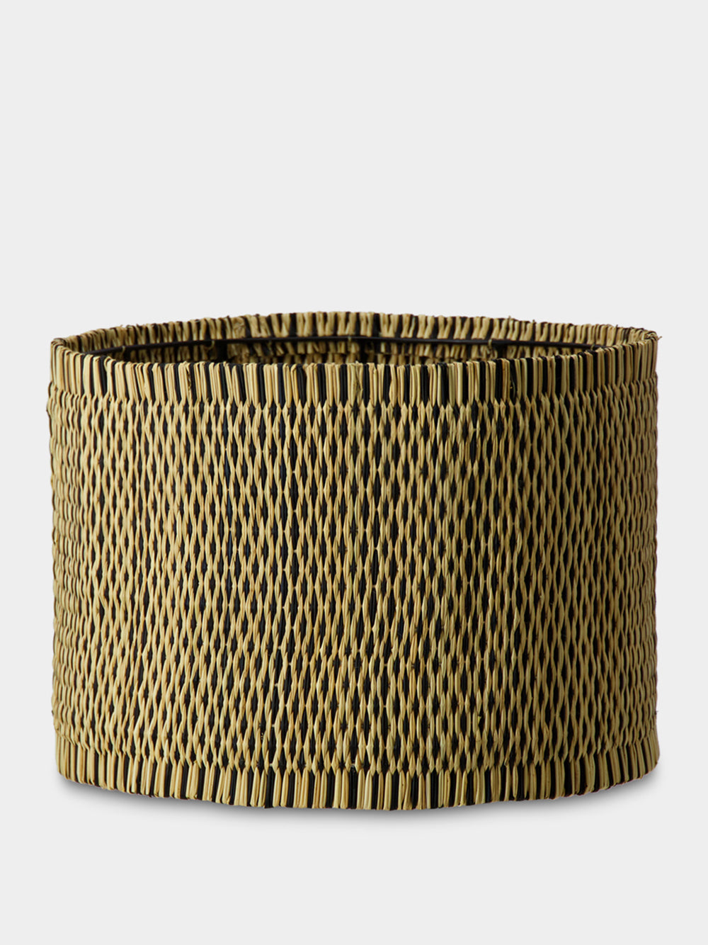 Handmade Coruche Natural and Black Reed Large Lampshade