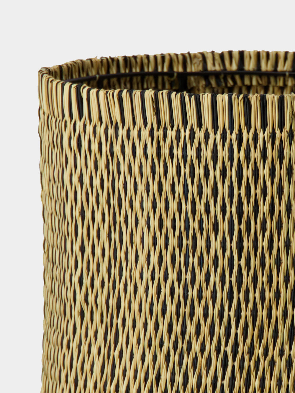 Handmade Coruche Natural and Black Reed Large Lampshade