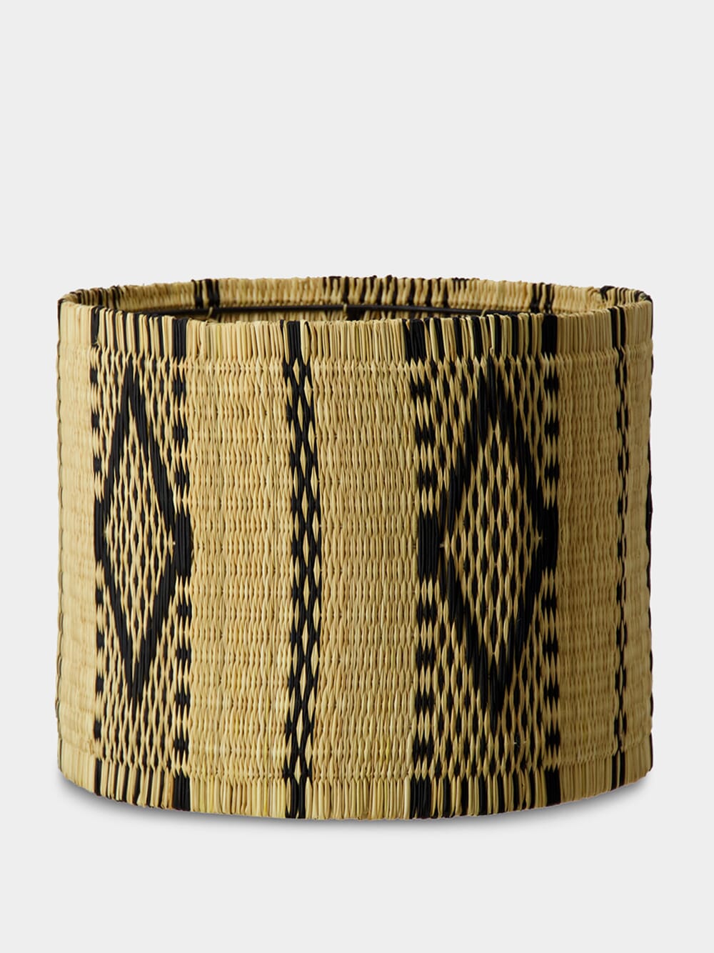 Handmade Coruche Natural and Black Reed Medium Lampshade