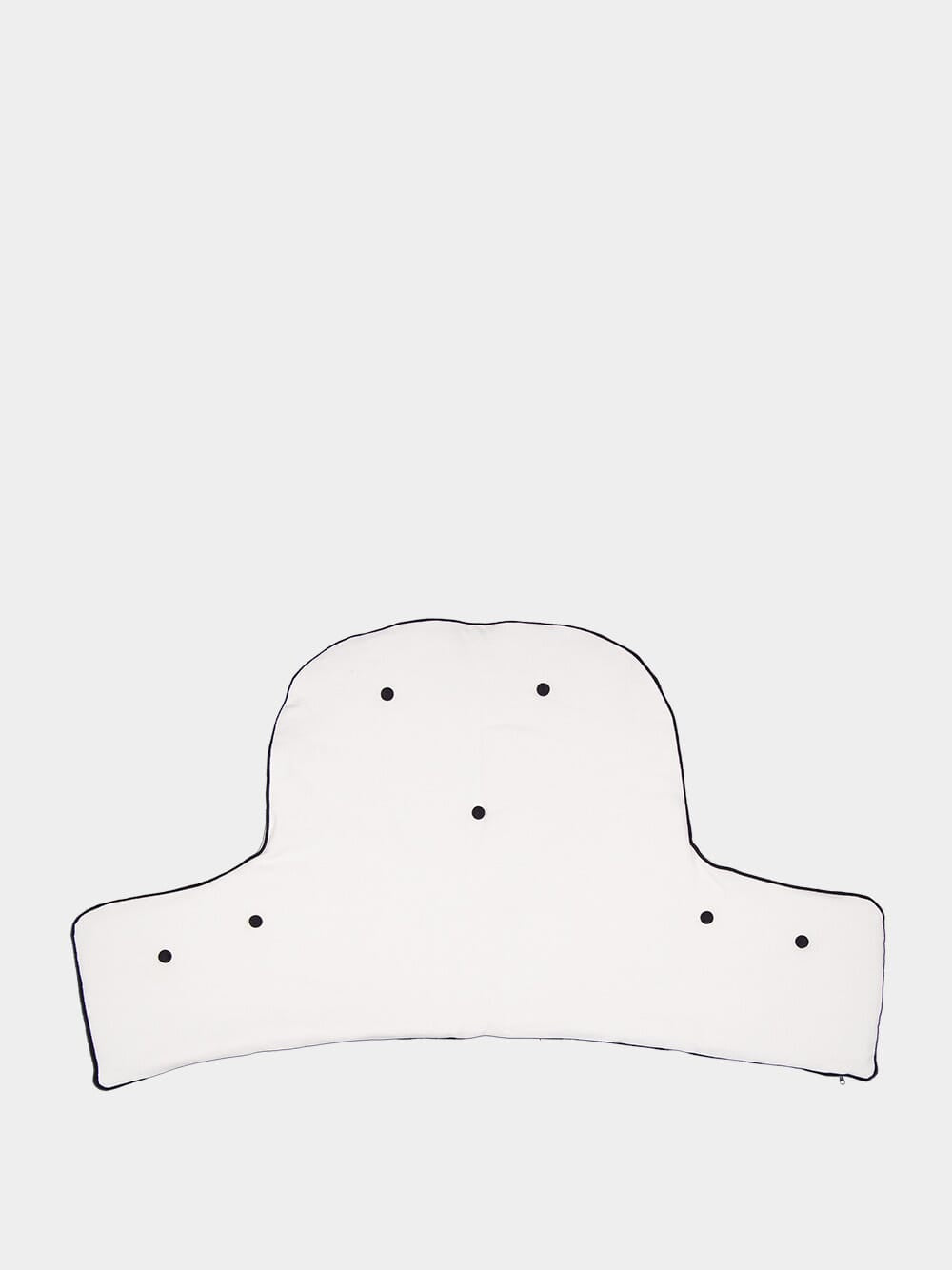 Furnas Ivory and Black Linen Seating Cushion