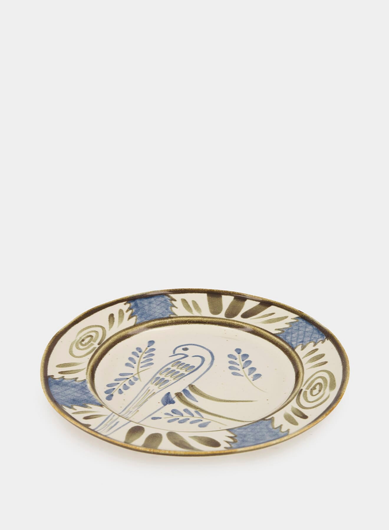 Hand-Painted Lusitano Bird Stoneware Dinner Plate