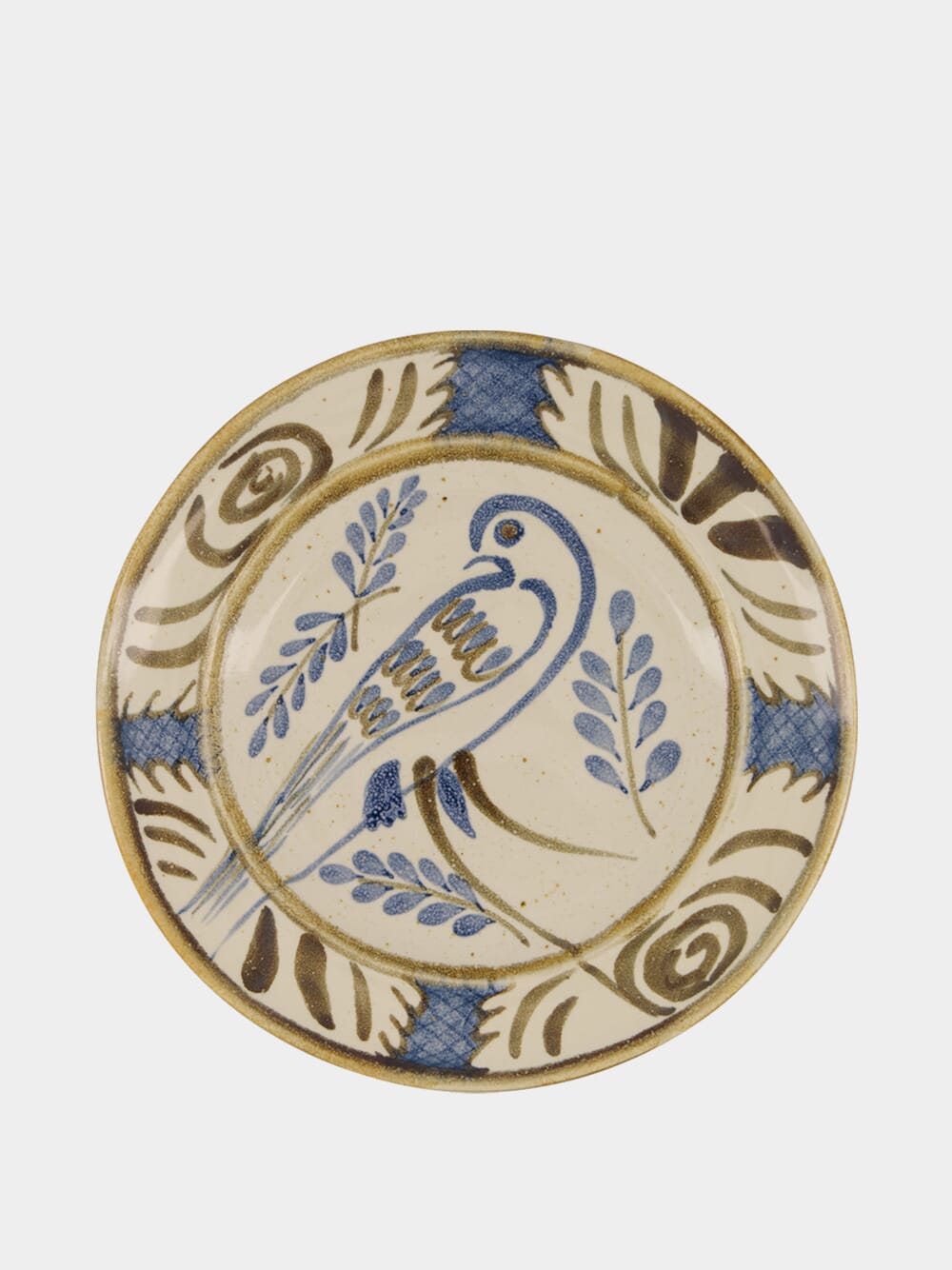 Hand-Painted Lusitano Bird Stoneware Dessert Plate